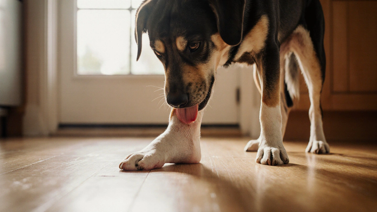 Proč mi pes olizuje nohy? Příčiny a co s tím dělat