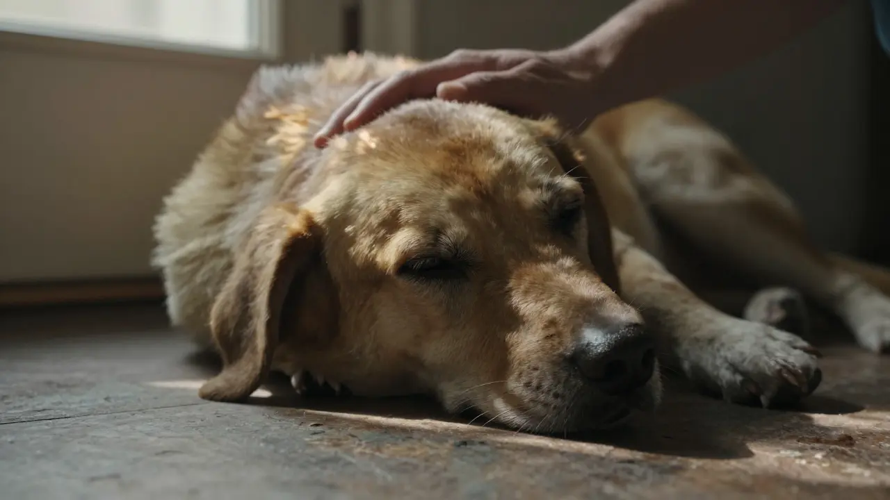 Co dělá pes před smrtí? Příznaky, chování a co si pamatovat