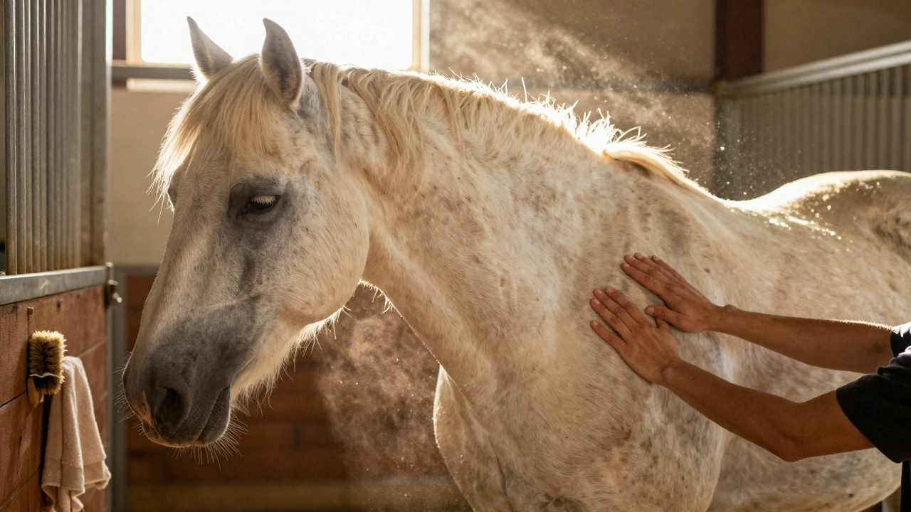 Co masírovat u koně, aby se uvolnily svaly a zmírnila bolest?