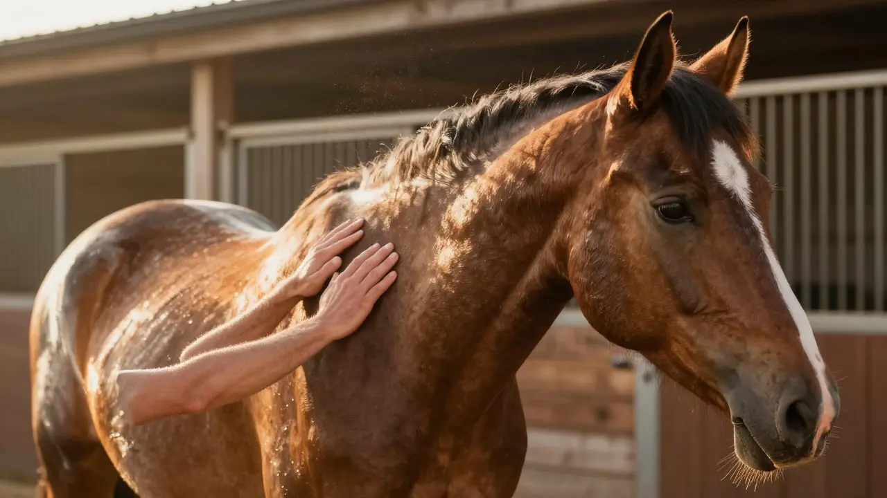 Co masírovat u koní, aby se uvolnily svaly a zmírnila bolest?