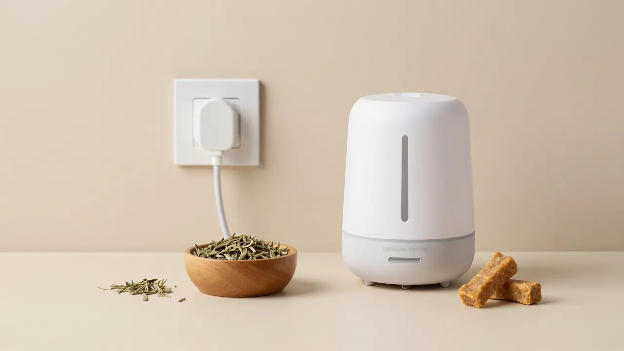 Sada pomůcek pro uklidnění koček včetně difuzéru s feromony a kočminu